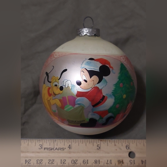 corning glass works Other - Vintage Mercury Glass Disney Ornament, Mickey Mouse And Pluto
